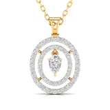 Ivana Jewels Pendants Yellow Gold / 14KT Multi-layered Diamond Pendant