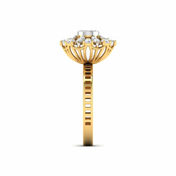 Ivana Jewels Ring Brilliant Diamond Flower Cocktail Ring