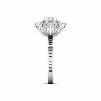 Ivana Jewels Ring Brilliant Diamond Flower Cocktail Ring