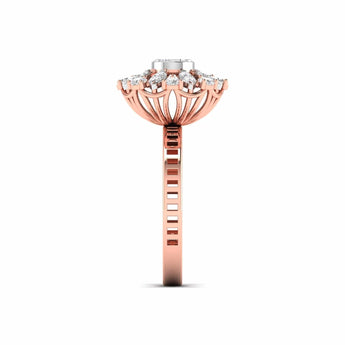 Ivana Jewels Ring Brilliant Diamond Flower Cocktail Ring