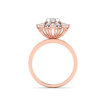 Ivana Jewels Ring Brilliant Diamond Flower Cocktail Ring