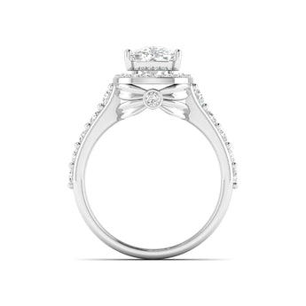 Ivana Jewels Ring Cushion Cut Diamond Double Halo Ring