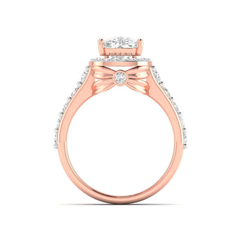 Ivana Jewels Ring Cushion Cut Diamond Double Halo Ring