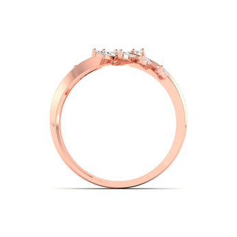 Ivana Jewels Ring Delicate Diamond Leaf Ring