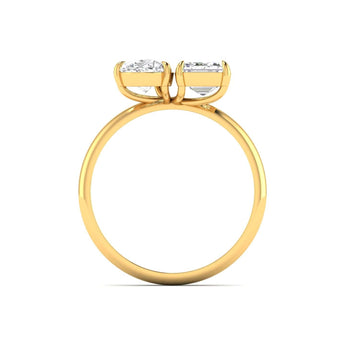 Ivana Jewels Ring Emerald & Pear Diamond Ring