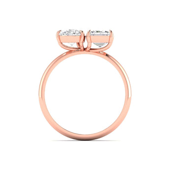 Ivana Jewels Ring Emerald & Pear Diamond Ring