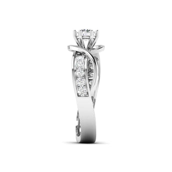 Ivana Jewels Ring Modern Gold Ring with Diamond Accents