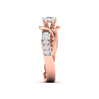 Ivana Jewels Ring Modern Gold Ring with Diamond Accents