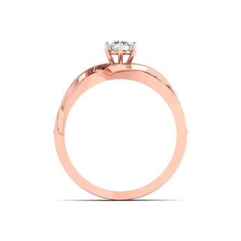 Ivana Jewels Ring Modern Gold Ring with Diamond Accents