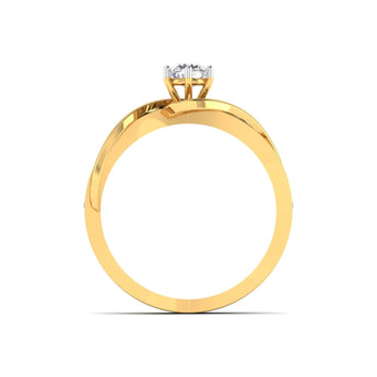 Ivana Jewels Ring Modern Gold Ring with Diamond Accents