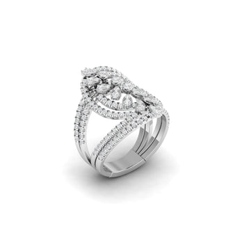 Ivana Jewels Ring Openwork Diamond Statement Ring