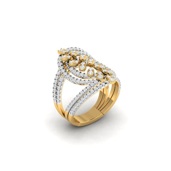 Ivana Jewels Ring Openwork Diamond Statement Ring