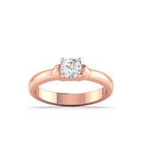 Ivana Jewels Ring Rose Gold / 14KT Sparkling Round Brilliant Diamond Solitaire Ring
