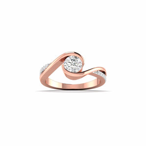 Ivana Jewels Ring Rose Gold / 14KT Unique Swirl Diamond Ring
