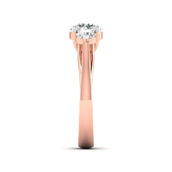 Ivana Jewels Ring Trellis Setting Three Stone Diamond Ring