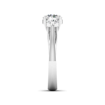 Ivana Jewels Ring Trellis Setting Three Stone Diamond Ring