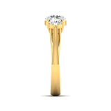 Ivana Jewels Ring Trellis Setting Three Stone Diamond Ring
