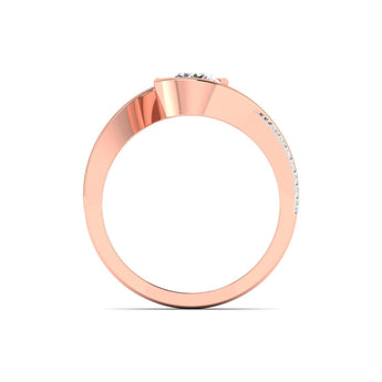 Ivana Jewels Ring Unique Swirl Diamond Ring