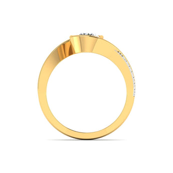 Ivana Jewels Ring Unique Swirl Diamond Ring