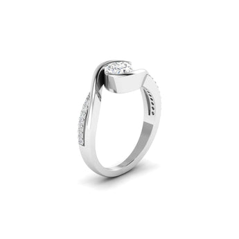 Ivana Jewels Ring Unique Swirl Diamond Ring
