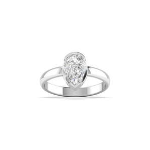 Ivana Jewels Ring White Gold / 14KT Minimalist Pear Diamond Engagement Ring