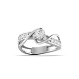 Ivana Jewels Ring White Gold / 14KT Modern Gold Ring with Diamond Accents