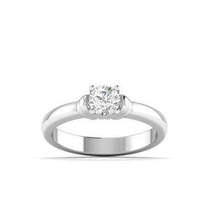 Ivana Jewels Ring White Gold / 14KT Sparkling Round Brilliant Diamond Solitaire Ring