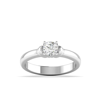 Ivana Jewels Ring White Gold / 14KT Sparkling Round Brilliant Diamond Solitaire Ring