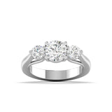 Ivana Jewels Ring White Gold / 14KT Trellis Setting Three Stone Diamond Ring