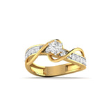 Ivana Jewels Ring Yellow Gold / 14KT Modern Gold Ring with Diamond Accents