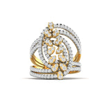 Ivana Jewels Ring Yellow Gold / 14KT Openwork Diamond Statement Ring