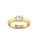 Ivana Jewels Ring Yellow Gold / 14KT Sparkling Round Brilliant Diamond Solitaire Ring