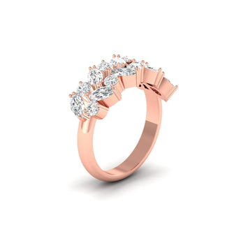 Ivana Jewels Rings 0.89 Cts Marquise-Cut Diamond Eternity Ring