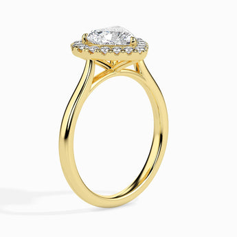 Ivana Jewels Rings 1.2 Carat Centre Solitaire Heart Shape Diamond Halo Engagement Ring