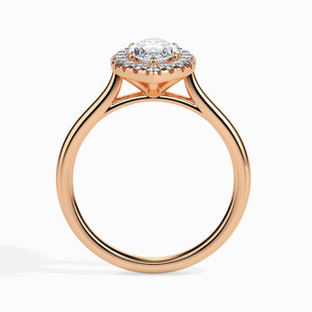 Ivana Jewels Rings 1.2 Carat Solitaire Marquise Diamond Halo Ring