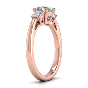 Ivana Jewels Rings 1.3 Carat Cushion Trio Diamonds Ring