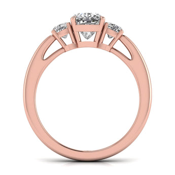 Ivana Jewels Rings 1.3 Carat Cushion Trio Diamonds Ring