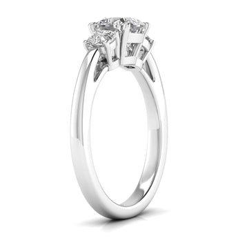 Ivana Jewels Rings 1.3 Carat Cushion Trio Diamonds Ring