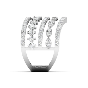 Ivana Jewels Rings 1.5 Carat Diamond V Crown Ring