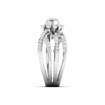 Ivana Jewels Rings 1 Carat Diamond  Gold Halo Ring