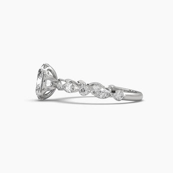 Ivana Jewels Rings 1 Carat Solitaire Diamond Oval  Ring