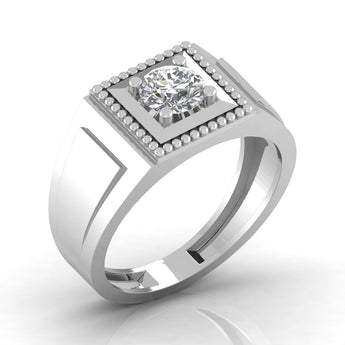 Ivana Jewels Rings 1 Carat Solitaire Everyday Charm Men's Ring