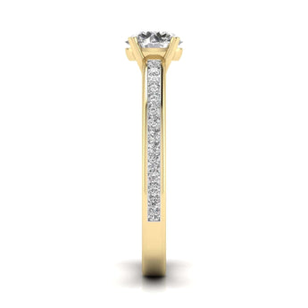 Ivana Jewels Rings 1 carat Solitaire Round Diamond Vintage Solitaire Ring