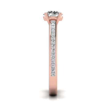 Ivana Jewels Rings 1 carat Solitaire Round Diamond Vintage Solitaire Ring