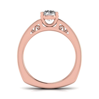 Ivana Jewels Rings 1 carat Solitaire Round Diamond Vintage Solitaire Ring