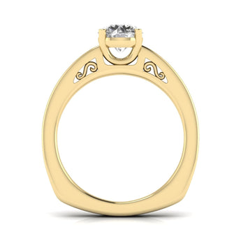 Ivana Jewels Rings 1 carat Solitaire Round Diamond Vintage Solitaire Ring