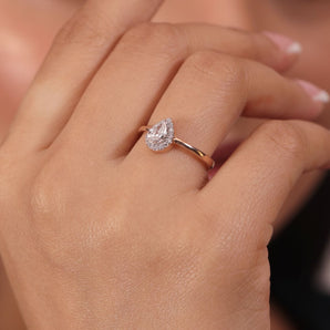 Ivana Jewels Rings 14KT Enchanting Pear Diamond Ring