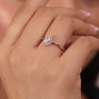 Ivana Jewels Rings 14KT Enchanting Pear Diamond Ring