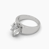 Ivana Jewels Rings 2.8 Carat Solitaire Diamond Marquise Marvel Ring