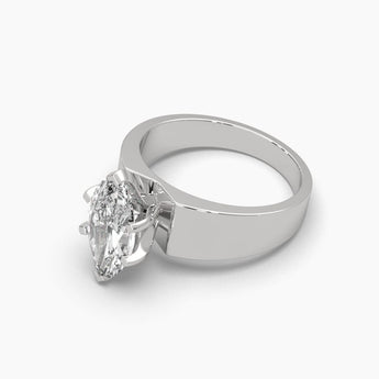 Ivana Jewels Rings 2.8 Carat Solitaire Diamond Marquise Marvel Ring